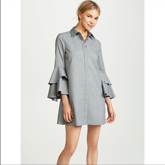 ALICE AND OLIVIA JEM TRUMPET Dress Shirt Dress